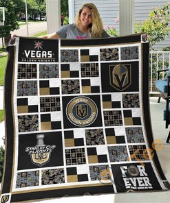 Vegas Golden Knights V1 Quilt Blanket Bedding Set