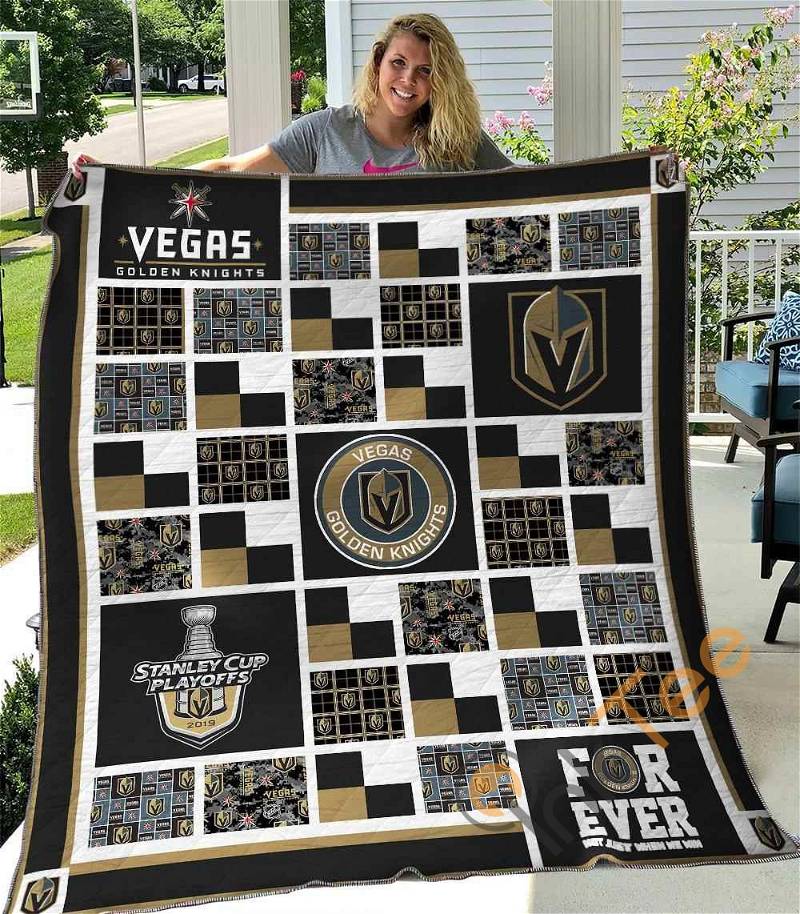 Vegas Golden Knights V1 Quilt Blanket Bedding Set