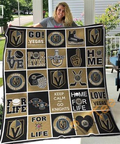 Vegas Golden Knights V2 Quilt Blanket Bedding Set