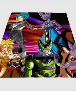 Vegeta And Another Character Sherpa Fleece Blanket Gifts for Family, for Couple