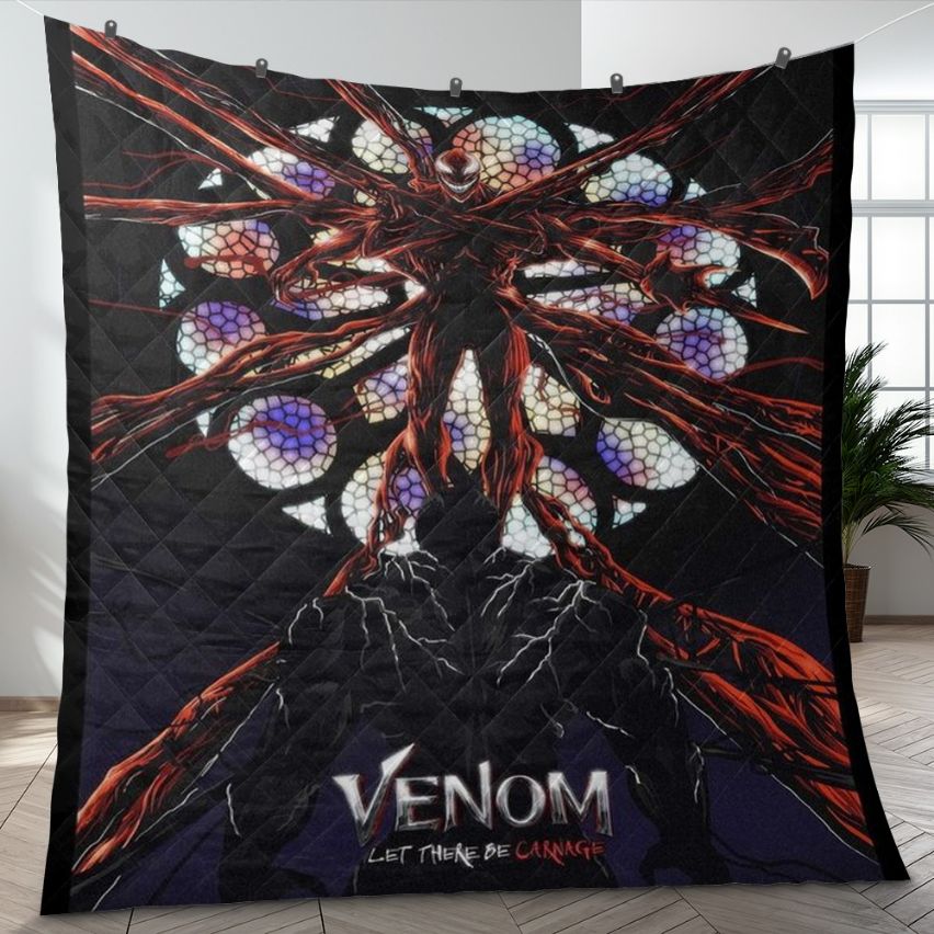 Venom Fan Gift, Venom 2 Let There Be Carnage 1204 Quilt Blanket Bedding Set