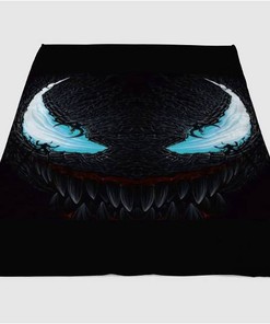 Venom Marvel Background Sherpa Fleece Blanket Gifts for Family, for Couple