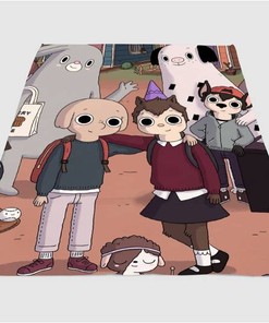 Very Cute Character Summer Camp Island Sherpa Fleece Blanket Gifts for Family, for Couple