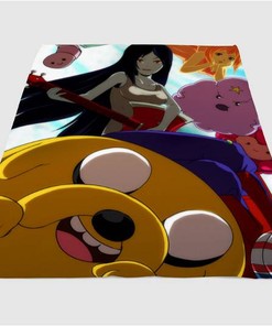 Very Cute Jack Adventure Time Sherpa Fleece Blanket Gifts for Family, for Couple