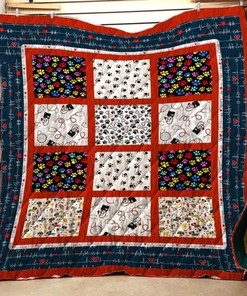 Vet Tech Loves Pattern Quilt Blanket Bedding Set