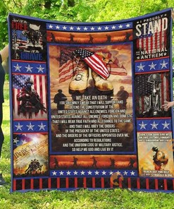Veteran We Take An Oath Quilt Blanket Bedding Set