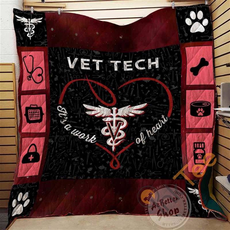 Vettech It's A Work Of Heart Quilt Blanket Bedding Set