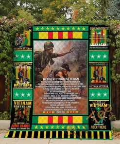 Vietnam Veteran To The Vietnam Veteran, Thank You Quilt Blanket Bedding Set