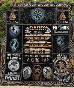 Viking Dad Quilt Blanket Bedding Set