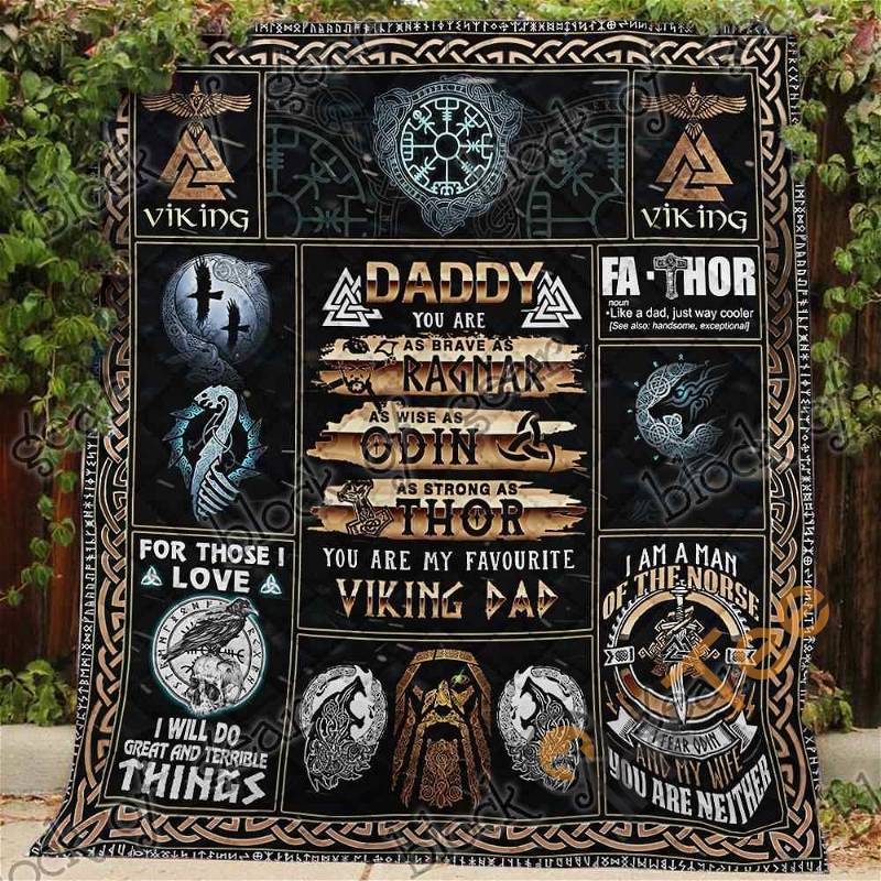 Viking Dad Quilt Blanket Bedding Set