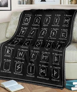 Viking Letters Best Seller Fleece Blanket Gift For Fan, Premium Comfy Sofa Throw Blanket Gift