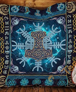 Viking Mjolnir Quilt Blanket Bedding Set