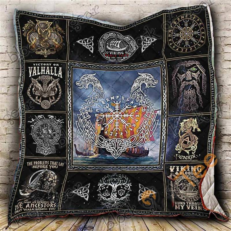 Viking Quilt Blanket Bedding Set With Pilliwcases Option
