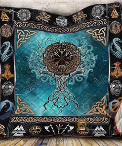 Viking Quilt Blanket Bedding Set With Pilliwcases Option Gifts For Lover