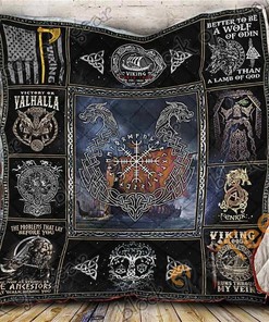Viking Quilt Blanket Bedding Set With Pillowcase Option