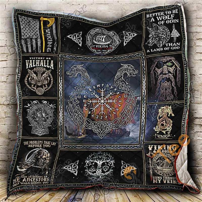 Viking Quilt Blanket Bedding Set With Pillowcase Option