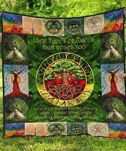 Viking Style Tree Of Life Gift Idea Quilt