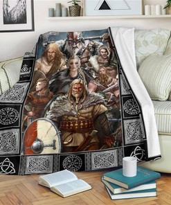 Viking Viking Lover Sherpa Fleece Blanket Gifts for Family, for Couple