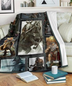 Viking Warrior Viking Lover Sherpa Fleece Blanket Gifts for Family, for Couple