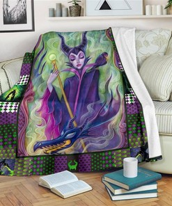 Villain Maleficent House Sherpa Fleece Blanket Gifts for Family, for Couple