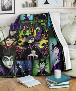 Villain Maleficent Plush Bedding Sherpa Fleece Blanket Gifts for Family, for Couple
