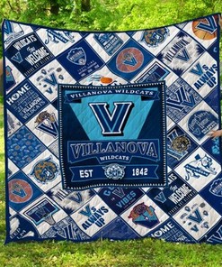 Villanova Big Wildcats Ncaa Quilt Blanket Bedding Set