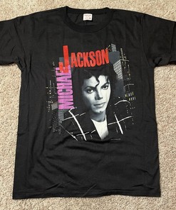 Vintage 1988 Michael Jackson Bad Tour T Shirt Single Stitch