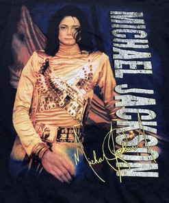 Vintage 90S Michael Jackson T Shirt Mens Black Rap Tee King Of Pop
