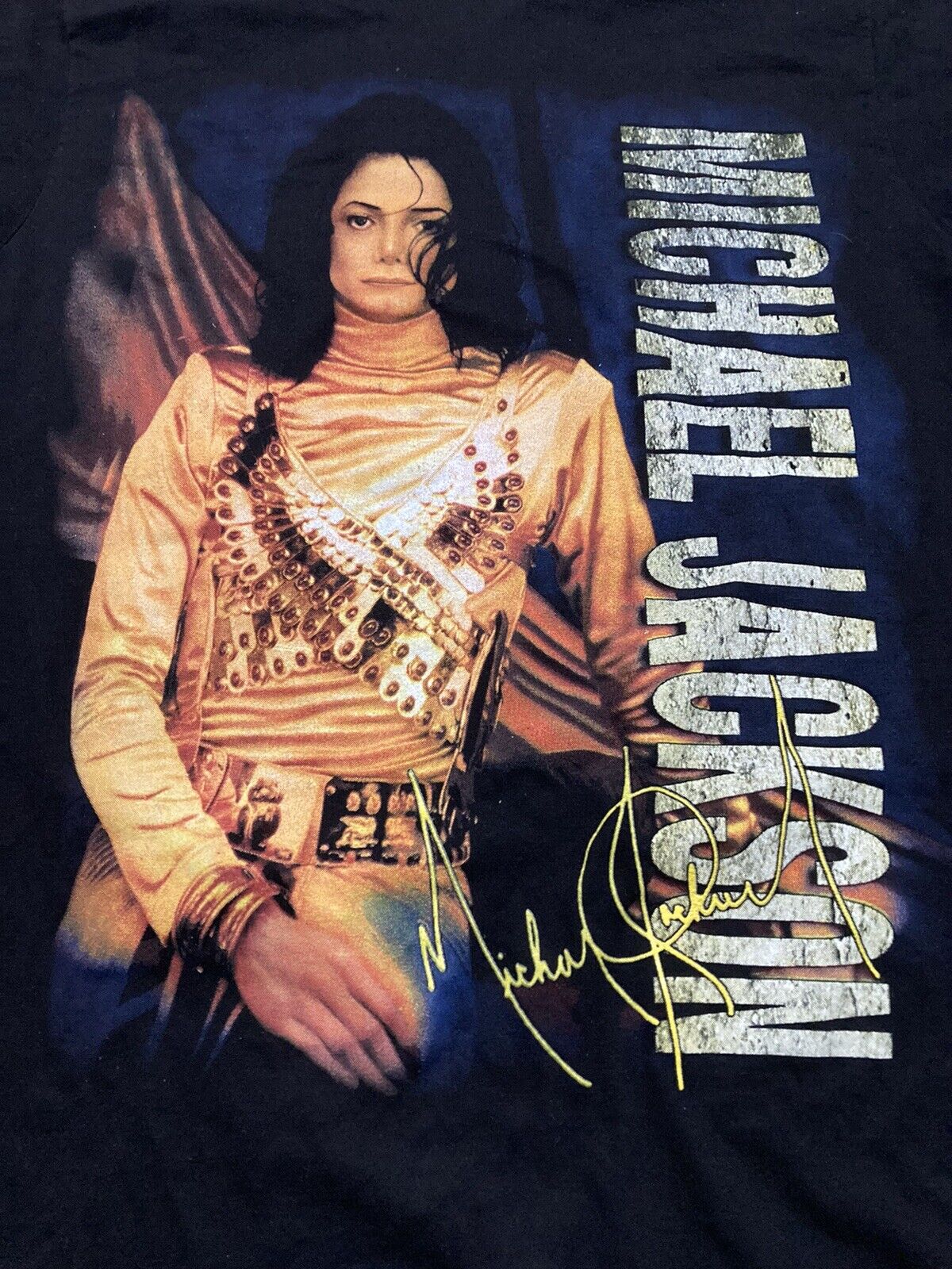 Vintage 90S Michael Jackson T Shirt Mens Black Rap Tee King Of Pop - Image 2