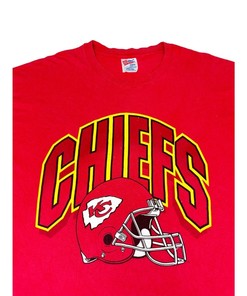 Vintage 90s NFL Kansas City Chiefs T-Shirt XXL Red Football Single Stitch