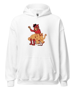 Vintage Auburn Rivalry Hooded Sweatshirt - 1950's Tigers Spanking Alabama Artwork