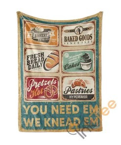 Vintage Bakeries Sherpa Fleece Blanket Gifts for Family, for Couple