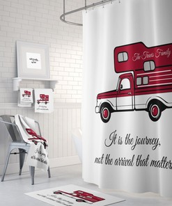 Vintage Camper Personalized Shower Curtain