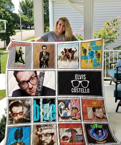Vintage Elvis Costel Quilt Blanket Bedding Set
