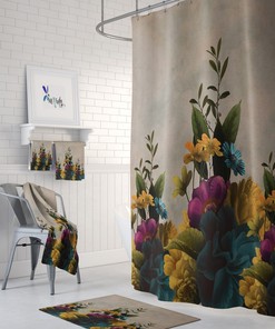 Vintage Garden Shower Curtain, Bathroom Decor