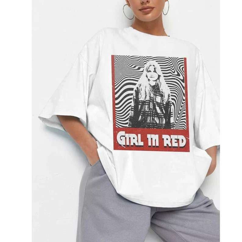 Vintage Girl In Red Tour 2022 TShirt Bluefink
