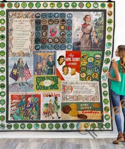 Vintage Girl Scout Quilt Blanket Bedding Set