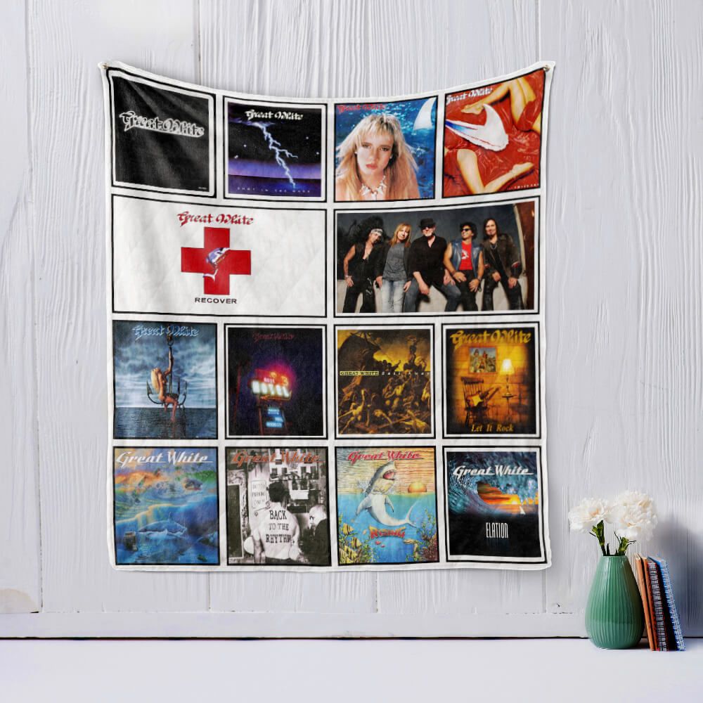 Vintage Great White Quilt Blanket Bedding Set for Home Décor