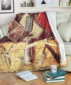 Vintage Hair Tools Sherpa Fleece Blanket Gifts for Family, for Couple