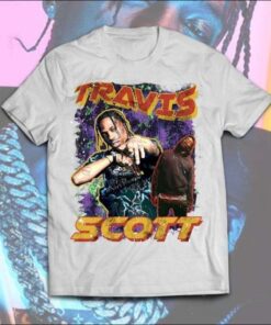 Vintage Inspired White Travis Scott Rap T-Shirt