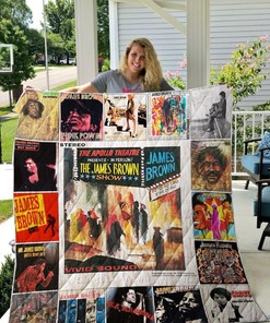 Vintage James Brown Quilt Blanket Bedding Set for Home Décor