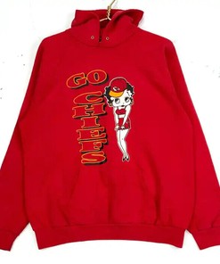Vintage Kansas City Chiefs Betty Boop Hoodie Sweatshirt