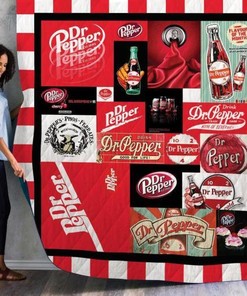 Vintage Logo Dr Pepper Quilt Blanket Bedding Set