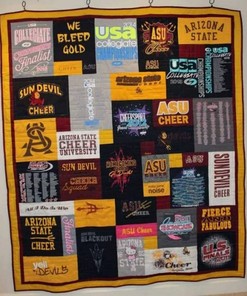 Vintage Ncaa Arizona State Sun Devils Collected Quilt Blanket Bedding Set