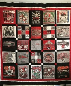 Vintage Ncaa Georgia Bulldogs Great Quilt Blanket Bedding Set