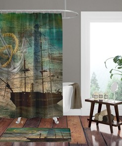 Vintage Ship Shower Curtain