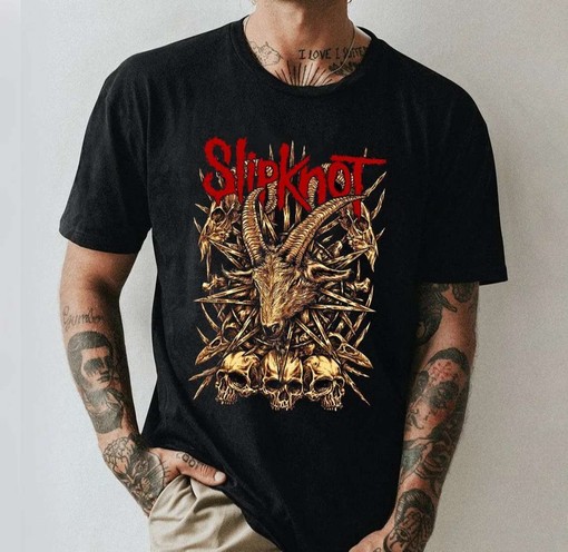 Vintage Slipknot Goat Skull 80S Shirt