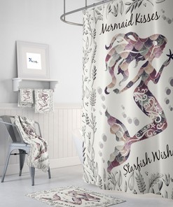 Vintage Wash Mermaid Shower Curtain