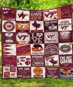Virginia Tech Hokies Quilt Blanket Bedding Set