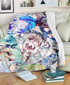 Vocaloid Hatsune Miku Sherpa Fleece Blanket Gifts for Family, for Couple